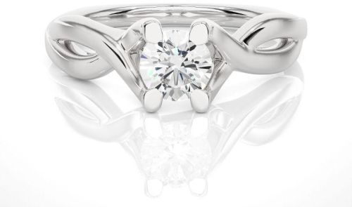 Silver Diamond Ring, Gender : Female