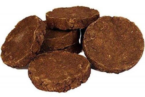 Round Cow Dung Cake, For Religious Purpose, Size : Standard