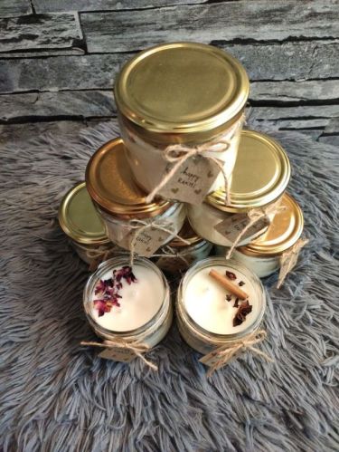 Finished Organic Soy Wax Scented Jar Candles, For Party, Lighting, Decoration, Birthday, Gifting