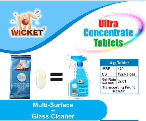 Ultra Concentrated Glass Cleaner Tablets, Feature : Provides Shiny Surfaces, Removes Dirt Dust