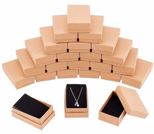 Rectangle Jewellery Packaging Boxes, For All, Light Brown