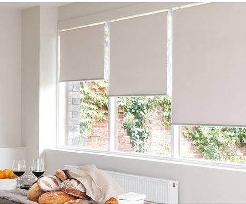 Fabric Horizontal Fiber Modern Roller Blinds, Style : Roman