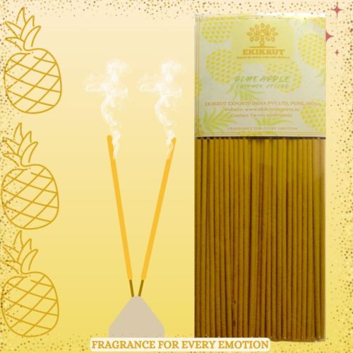 Multicolor EKIKRUT Pineapple Incense Sticks, For Temples, Anti-Odour, Packaging Type : Plastic Packet