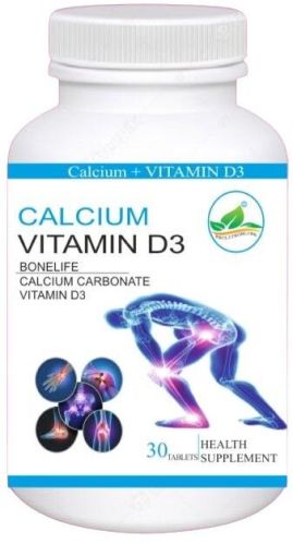 BBC Calcium Vitamin D3 Tablet, For Relief From Joint Pain, Packaging Type : Plastic Bottle