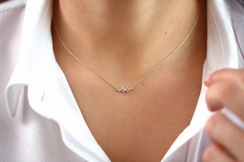 14kt Unique Diamond Layering Pendant Necklace