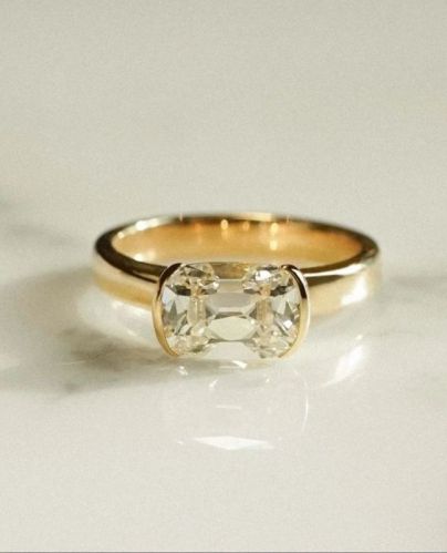 Cushion Cut Diamond Solitaire Engagement Ring, Gender : Female