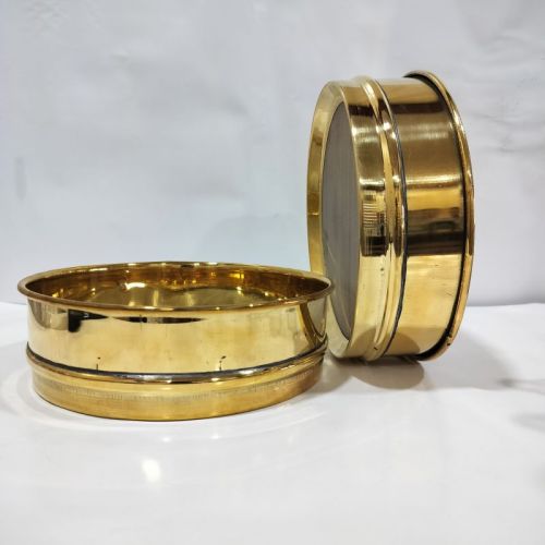 Coated Brass Frame Sieves, Color : Golden