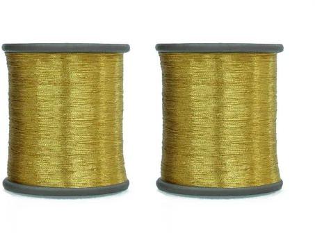 Golden 754D Imitation Polyester Zari Thread Roll, For Textile Industry