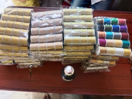 Multicolor Multi Colour Zari Thread Roll, For Embroidery