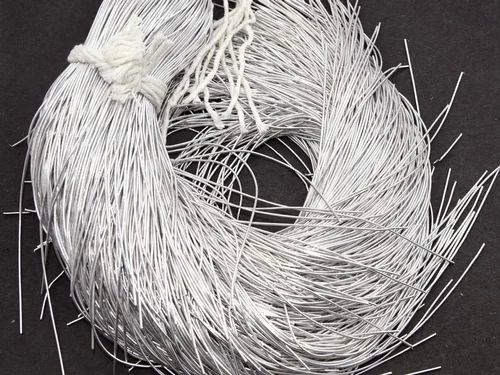 Silver Zardoshi Dapka Polyester Thread, For Embroidery, Packaging Type : Loose