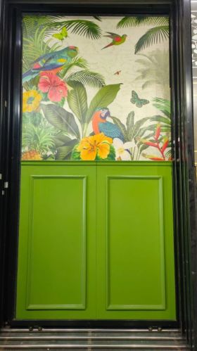 Multicolor Polished Designer Ceramic Wallpaper Tile, For Interior, Bathroom, Packaging Type : Cardboard Box