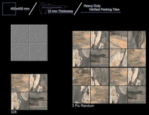 PLAIN BOX Ceramic Vitrified Parking Tiles, Size : 40x40cm