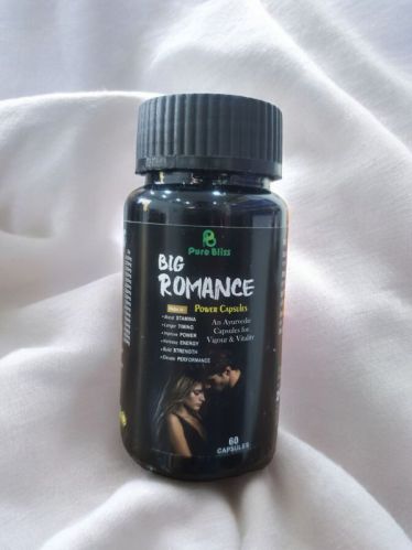 Black Pure Bliss Capsule Natural Herbal Big Romance Tablets, For Personal, Packaging Type : Bottle