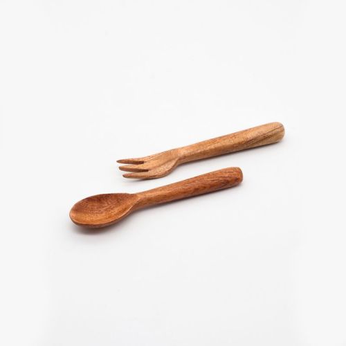 Neem Wood Baby For and Spoon Set