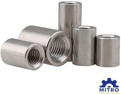 Mild Steel 0-10kg Polished Rebar Coupler, For Jointing, Size : 12mm-40mm, 12-40mm