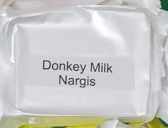 White Bar Rectangle Organic Donkey Milk Nargis Soap, For Bathing, Shelf Life : 1year