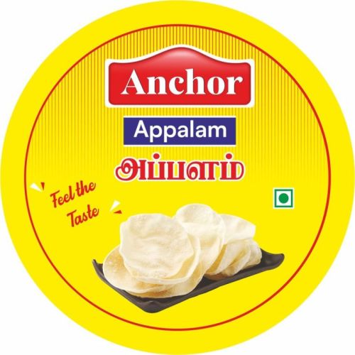 Anchor Appalam 1kg Light Yellow Plain Urad Dal Papad, Taste : Salty