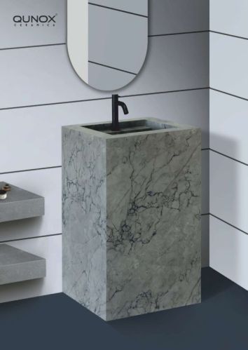 Rain Grey Gloster Single Piece Wash Basin
