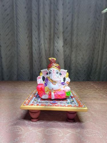 Seksaria Sons Printed Marble Ganesh Statue, Packaging Type : Thermocol Box, Carton Box