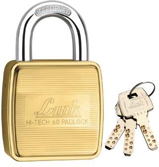 Link Hi-Tech Brass Square 60mm Pad Lock