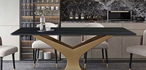 Multiweight 6-Seater Dining Table, For Restaurant, Hotel, Home, Cafe, Fabric Material : Leather