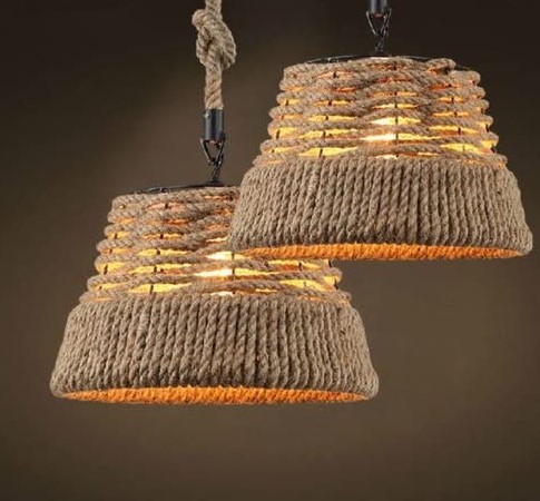 Phooldaan Stainless Steel Iron & Rope Lampshade Designs