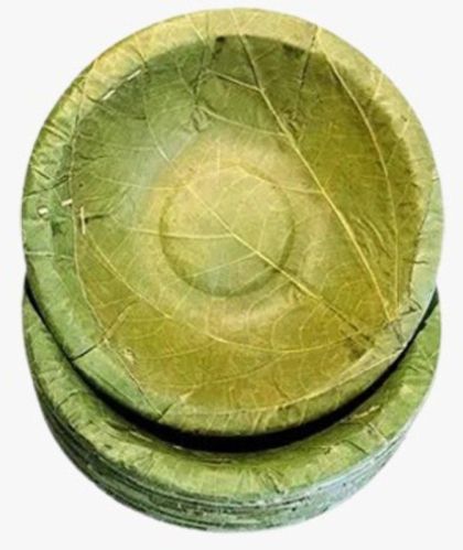 Green Round 4 Inch Sal Leaf Bowl, For Serving Food, Size : 4Inch
