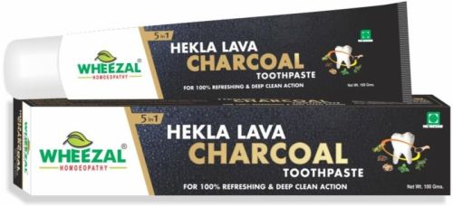 Wheezal Hekla Lava Charcoal Toothpaste For Teeth Cleaning