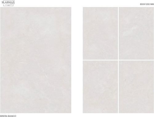 Grey Rectangular Brera Bianco Matt Surface Vitrified Tiles, Size : 80X120cm