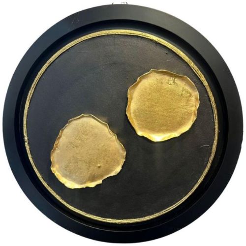 Multi Color Round Acrylic Canvas Gilded Shore Paintings, For Wall Decoration, Size : 24 Inch