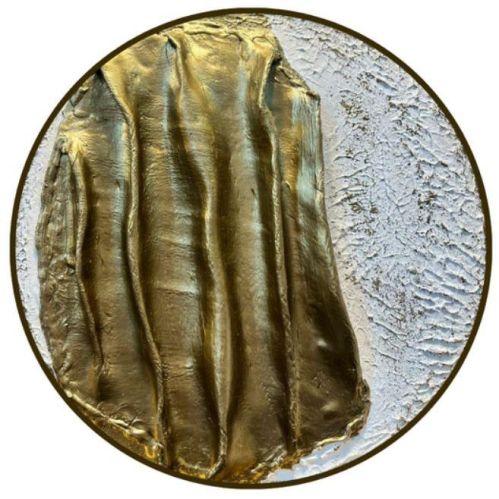 Multi Color Acrylic Canvas Golden Drapery Paintings, For Wall Decoration, Size : 14 Inch