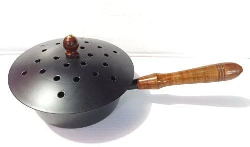 Polished Wood IC103 Charcoal Incense Burner, Color : Black, Golden