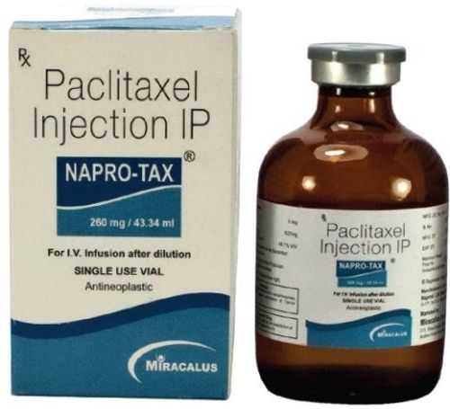 Napro-Tax 260mg Injection, For Pancreatic Cancer, Non-Small Cell Lung Cancer, Packaging Type : Vials