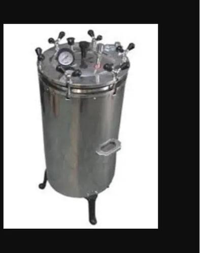 Polished Stainless Steel Autoclave, Color : Metallic For Laboratory Use