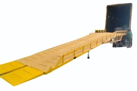 Yellow Polished Mild Steel Container Dock Ramp, Load Capacity : 12 Ton