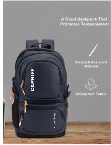 Capriff PU Plain Backpacks Shoulder Bag Standard