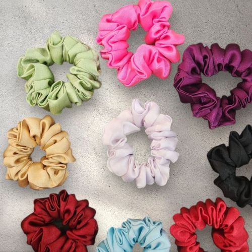 Bhuvika Satin Hair Scrunchies, Size : All