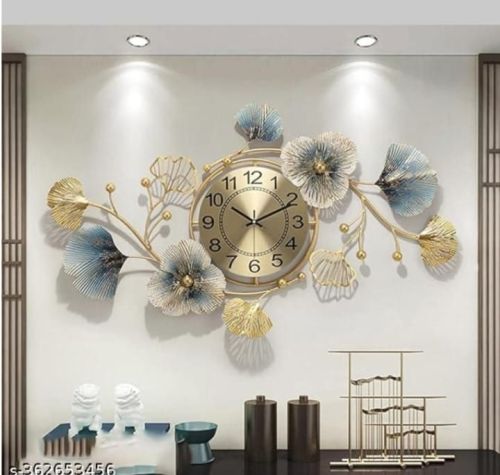 Iron Wall Decor and Clock for Home, Office, Decoration