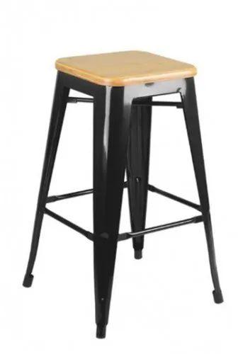 Black Plain Iron Stool, For Restaurants, Office, Home, Feature : Fine Finishing