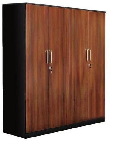 Brown Double Door Wooden Almirah, For Home Furniture, Structure Type : Fully Assembled