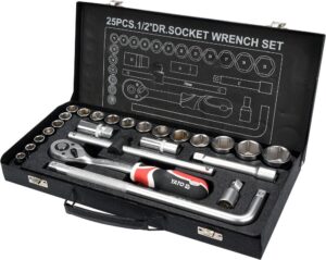 Manual Single YT-12671 Yato 25 Pieces Socket Set, Color : Grey