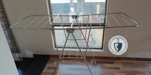 Classic Stainless Steel Baby Stand, Color : Silver