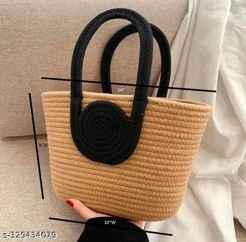 Uzer Plain Fancy Jute Handbag, Feature : Fashionable