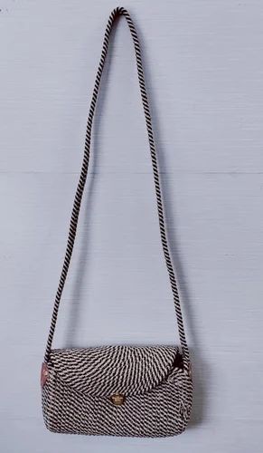 Uzer Plain Stylish Cotton Sling Bag, Technics : Machine Made