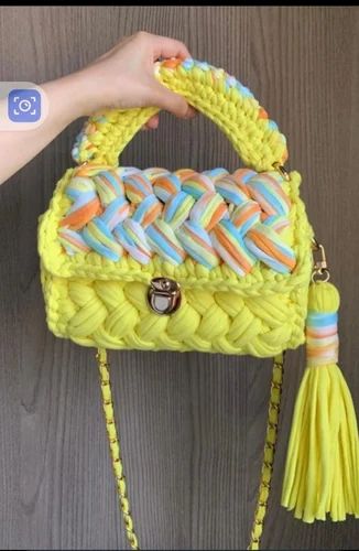 Multicolor Uzer Square Stylish Macrame Handbag, For Party, Feature : Fashionable