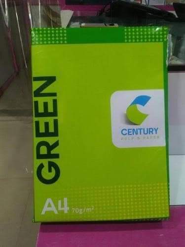 CENTURY GREEN 70 GSM PAPER, Pulp Material : Virgin Wood Pulp
