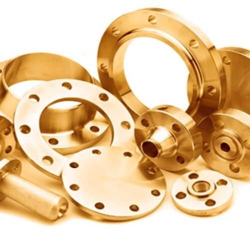 Round Copper Cupro Nickel Flanges, For Industrial, Color : Golden