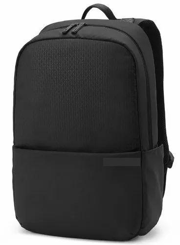 Black Leather Plain Business Backpack, Size : Multisizes