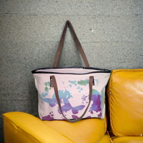 Daily Usable Spacious Canvas Tote Bag, For Shopping, Grocery, Gift, Advertising, Feature : Handmade