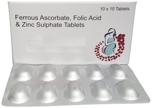 Ferrous Ascorbate Folic Acid Zinc Sulphate Tablets